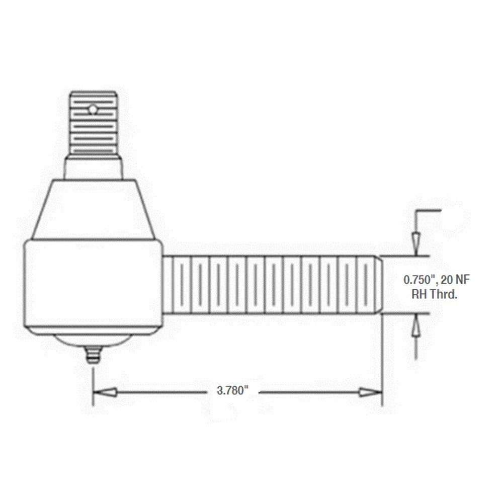 K207722 New Aftermarket Drag Link End Fits David Brown 1210 1212