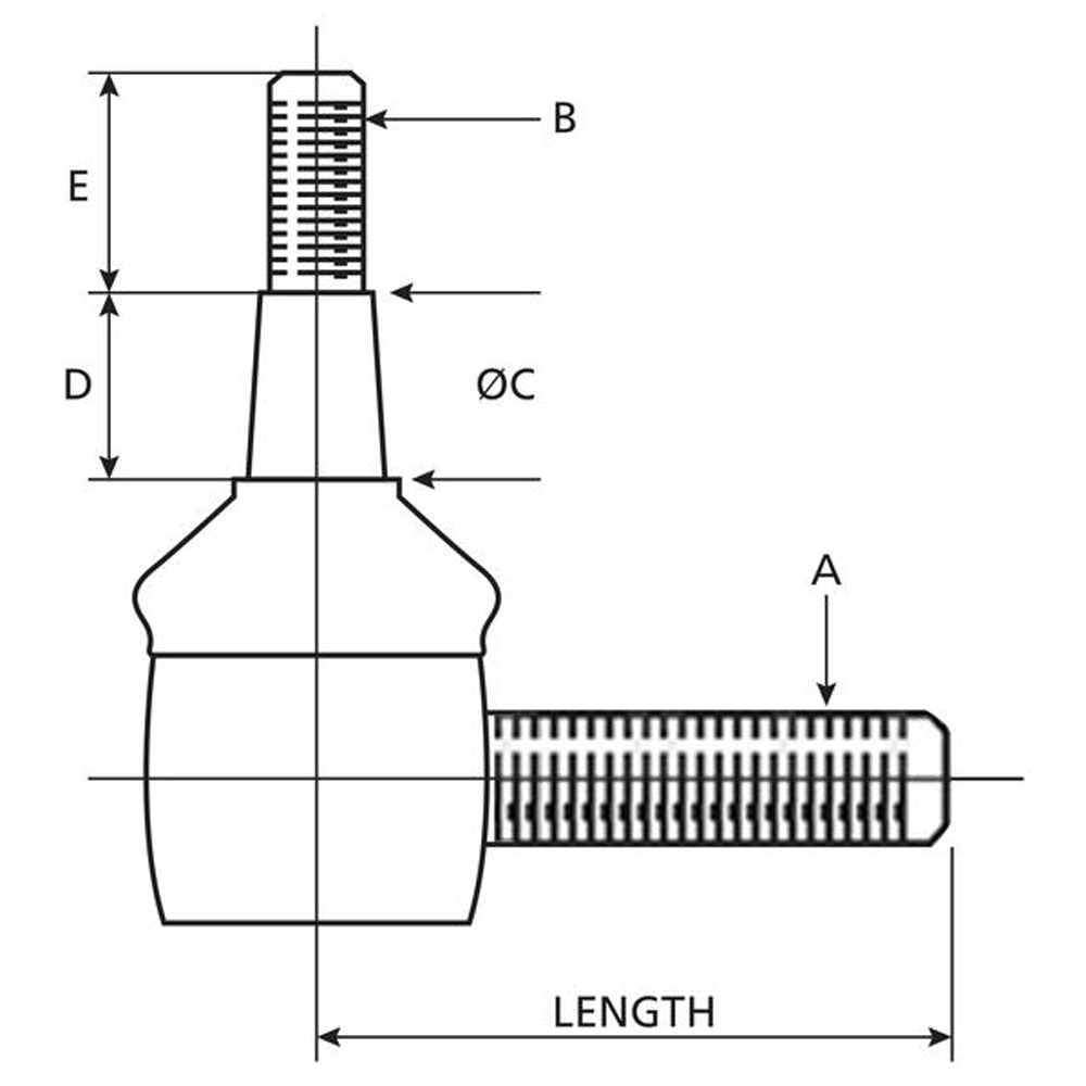RH Tie Rod End Fits Ford/New Holland Replaces K260254