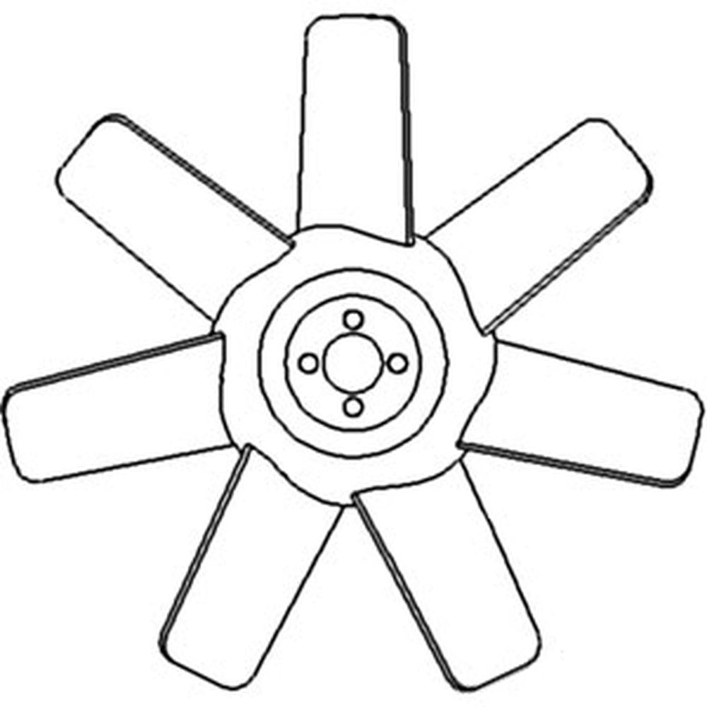 Fan Blade - 7 fits David Brown 995 990 1210 1412 1212 996 Fits Case 1390 1490