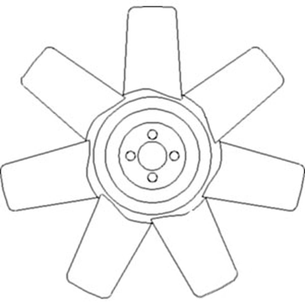 Fan Blade - 7 Fits Case 1190 1194 fits David Brown 885 780 880 K262890 K921852