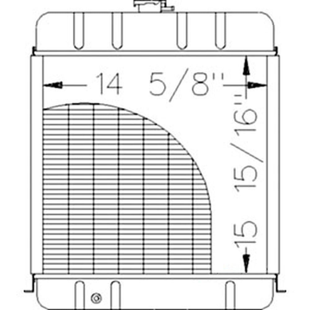 S.7834 Radiator, K922737 Fits David Brown