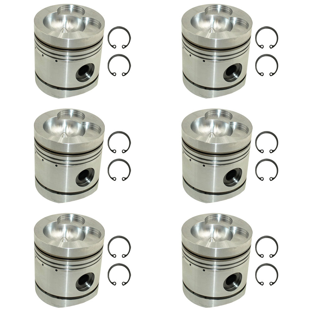 K946354 Six Pistons K206974 Fits David Brown AD6/55 Tractor Engines AD4/55T