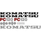 Decal Set for Komatsu PC 120 Excavator (without White Stripe)