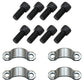(4) Sets of Propshaft Straps & Screws Fits JCB (Part No. 116/00525 & 826/00892)