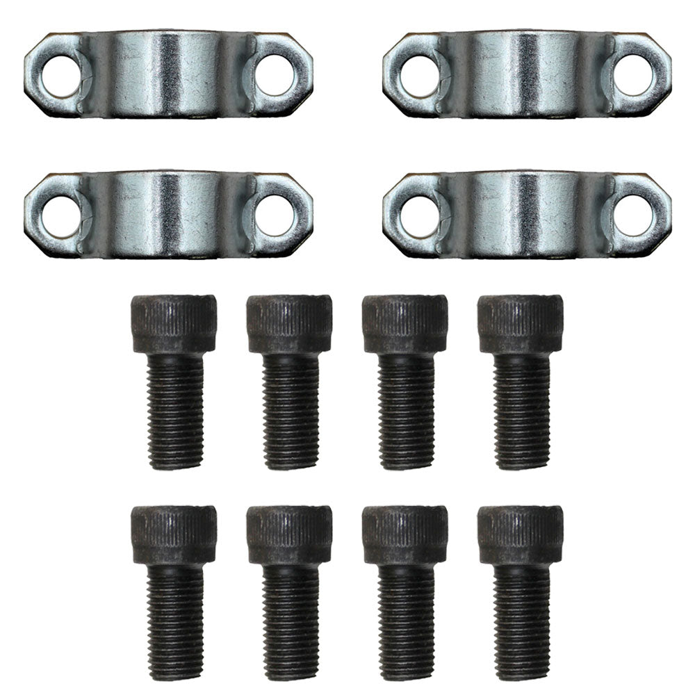 (4) Sets of Propshaft Straps & Screws Fits JCB (Part No. 116/00525 & 826/00892)