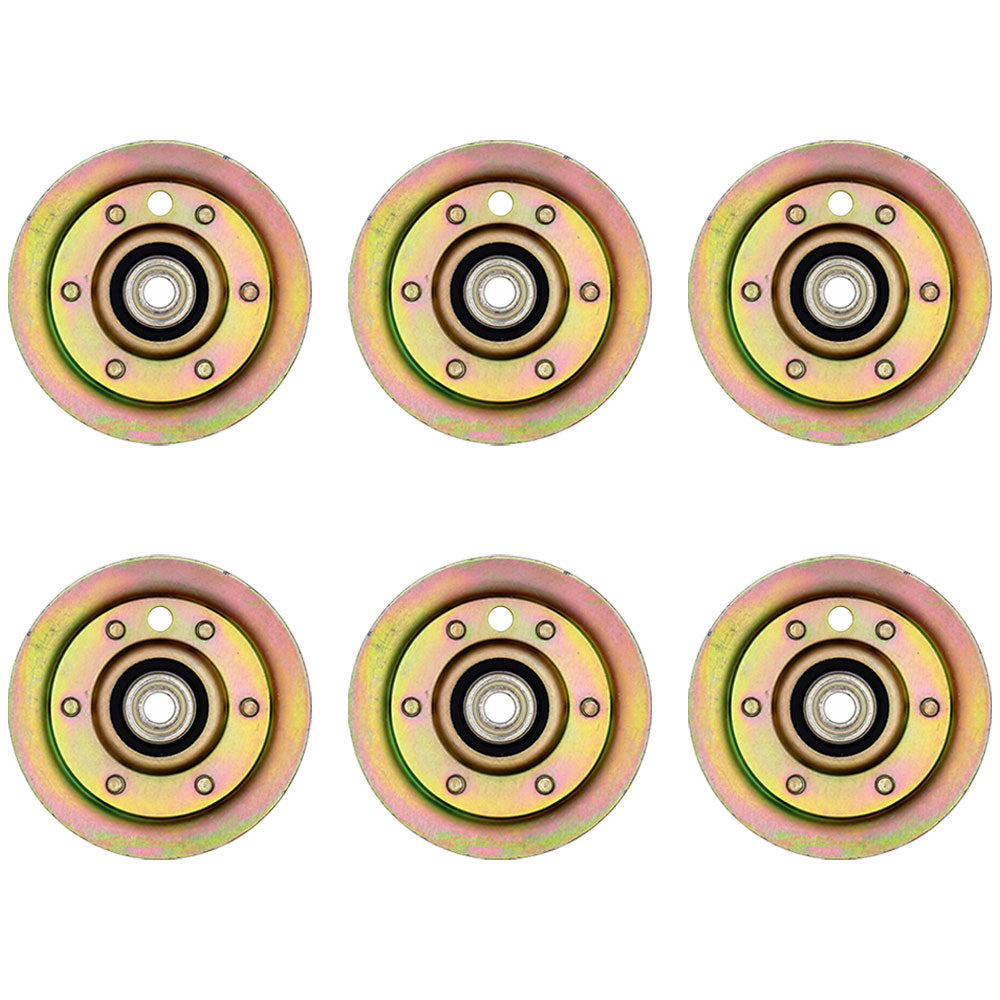Qty 6: Flat Idler Pulleys  Fits Murray Replaces 104360X