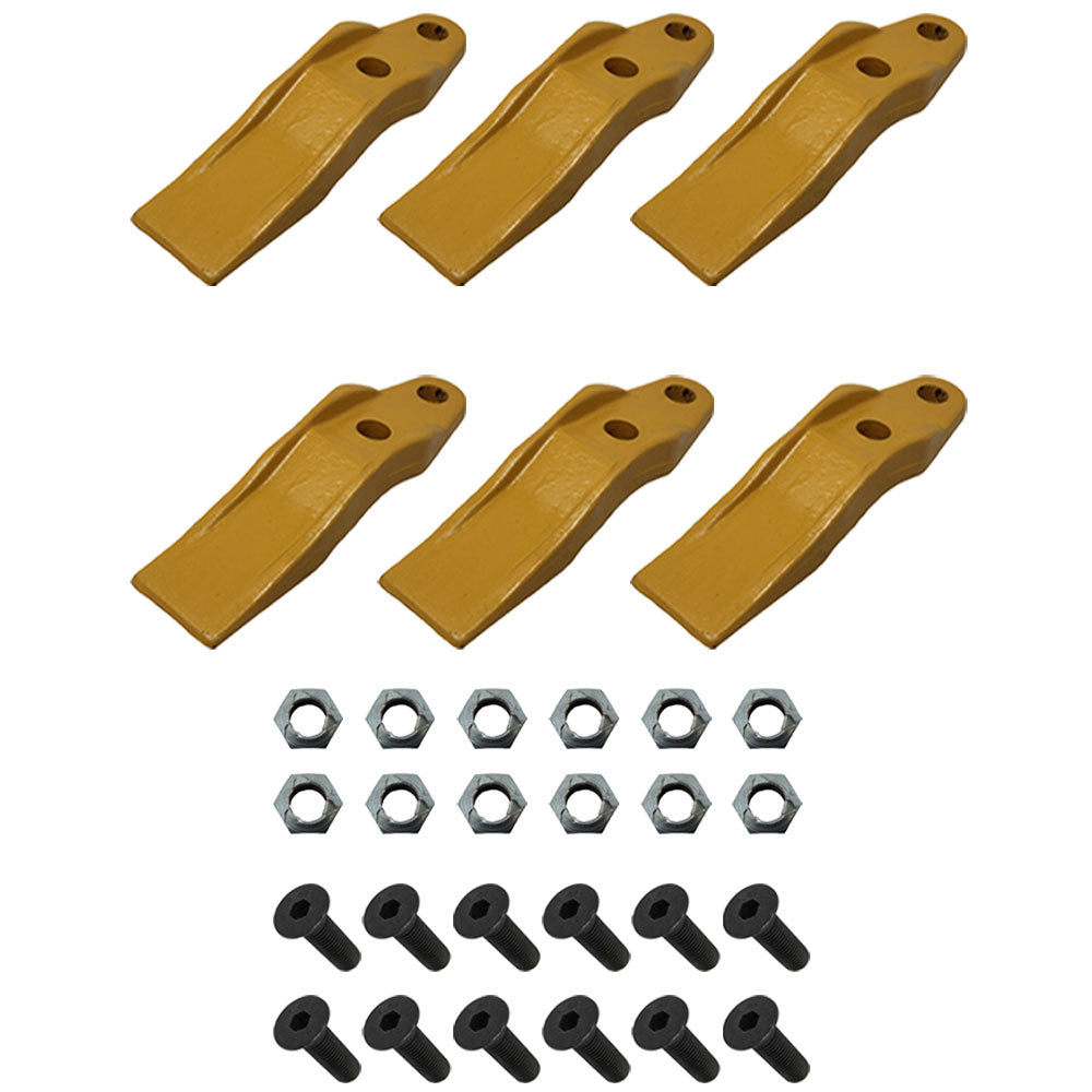 KT-1324720-6PCWITHHARDWARE - Set of 6 Bucket Uni-Teeth with Hardware