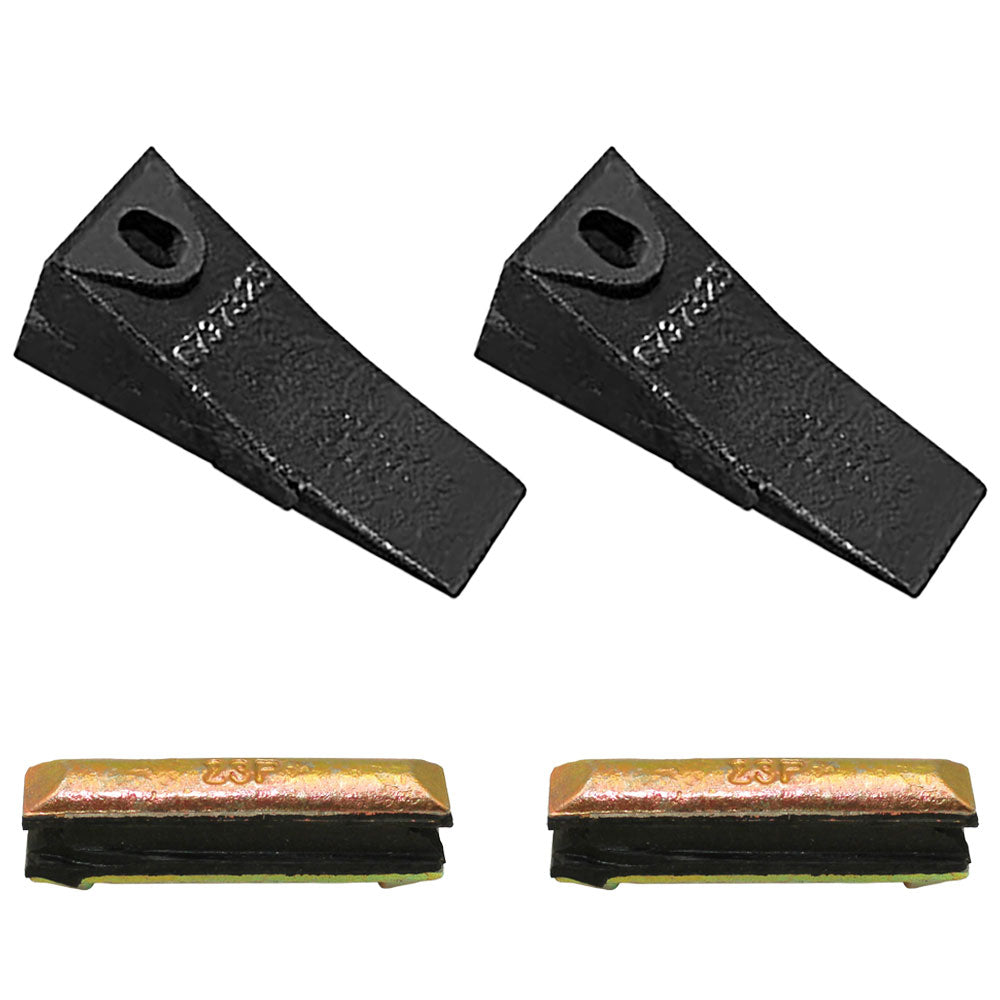 2 Bucket Teeth + 2 Flex Pins 6737325 6737326 7107319 7173896