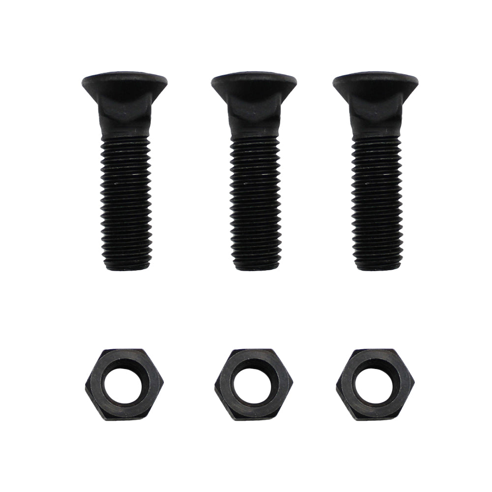 (3) Plow Bolt & Nut for Blades Cutting Edges 5/8-11x2 1/4 Grade 8 PM06705