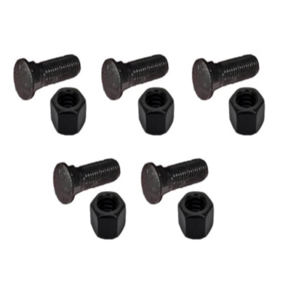 (5) Plow Bolt & Nut for Blades Cutting Edges 5/8-11x2 1/4 Grade 8 PM06705