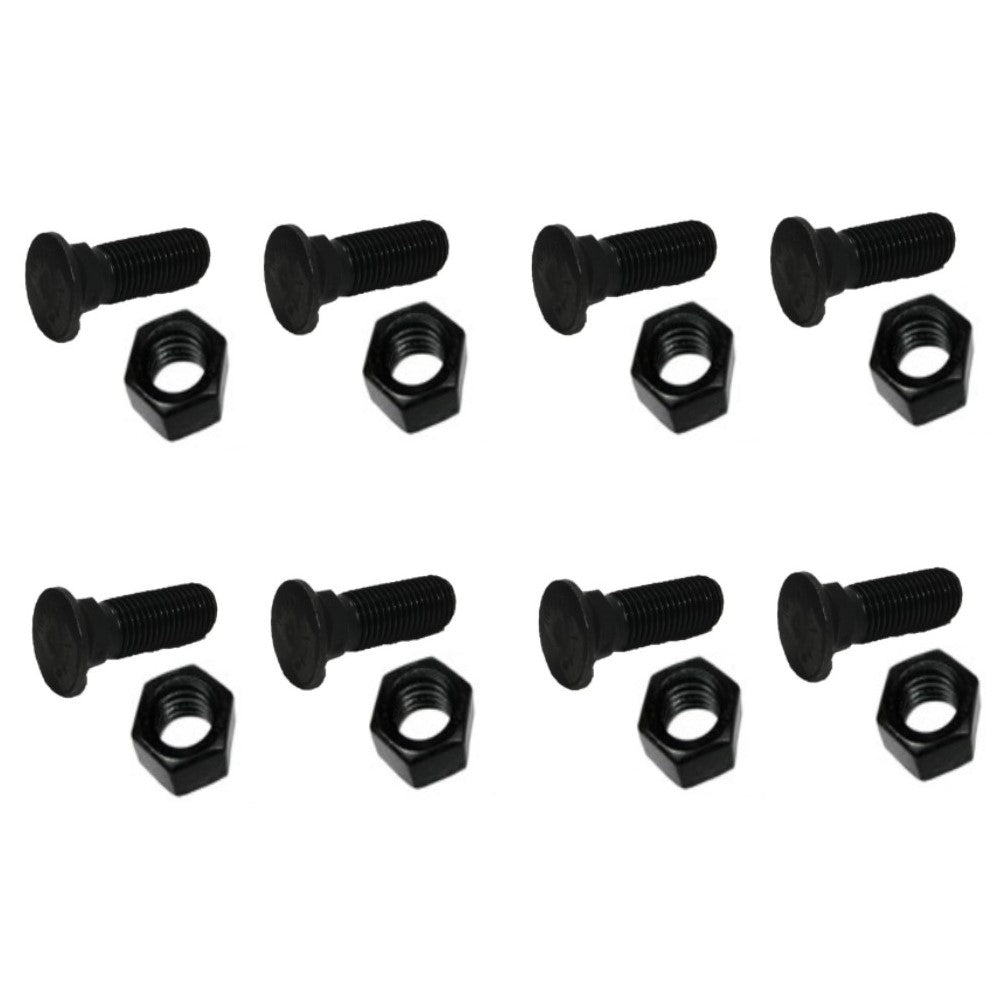8 Plow Bolt & Nut for Blades Cutting Edge 5/8-11x2 1/4 Grade 8 Dome Head