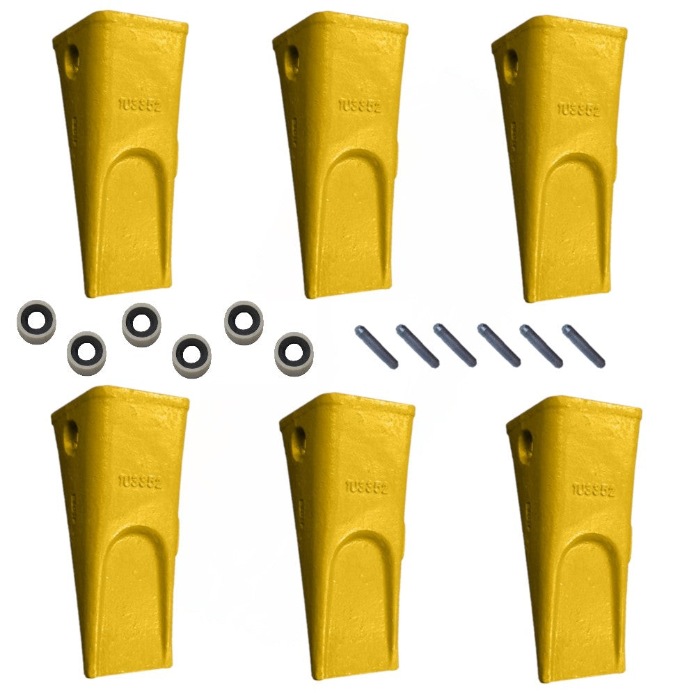 (6) Tooth Pin & Retainer Fits Caterpillar 966C 966D 966E 9J2358 1140359 1U3352