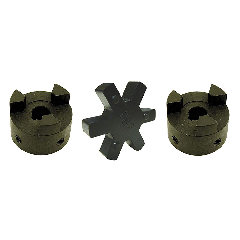L095 1-1/8 X 1-1/8 Flexible 3Pc. L-Jaw Coupling Set Buna-N NBR Rubber Spider