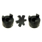 L-095 1/2 x 3/4 Flexible 3-Piece L-Jaw Coupling Set & Buna-N NBR Rubber Spider