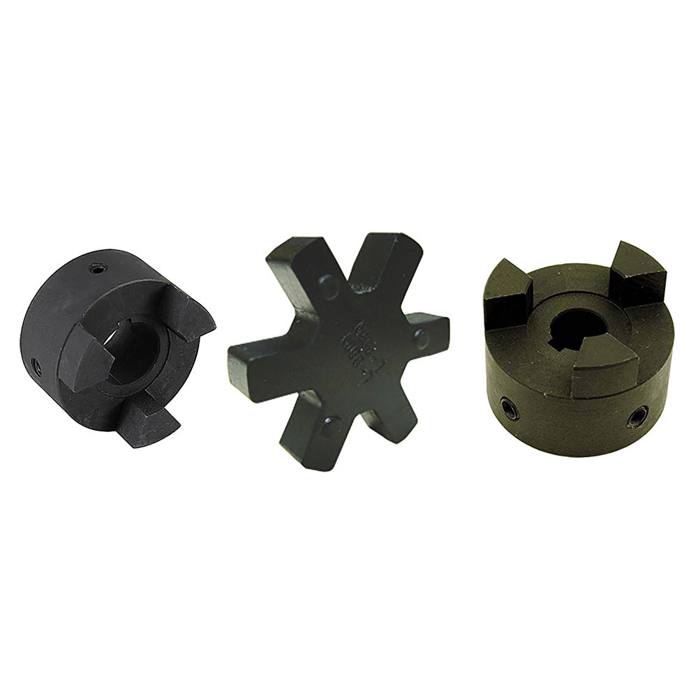L095 1 X 1-1/8 Flexible 3Pc. L-Jaw Coupling Set Buna-N NBR Rubber Spider L095NBR