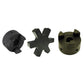 1" to 1-1/8" L095 Flexible 3-Piece L-Jaw Coupling Coupler Set with Rubber Spider