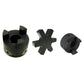 L095 5/8 X 1 Flexible 3 Piece L-Jaw Coupling Set with Buna-N NBR Rubber Spider