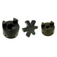 5/8" to 1-1/8" L095 Flexible 3-Piece L-Jaw Coupling Coupler Set & Rubber Spider