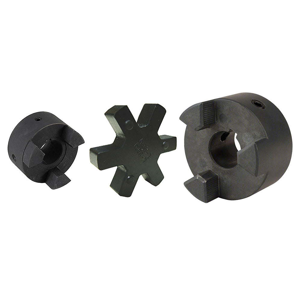 L095 ( 7/8" to 1" ) L-Jaw Coupling Set with Rubber Spider Coupler LO95 L095NBR