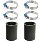 (2) Air Cleaner Hoses with (4) Hose Clamps  Fits Allis Chalmers Replaces 206996