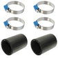 (2) Air Cleaner Hoses with (4) Hose Clamps  Fits Massey Ferguson