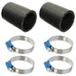 (2) Air Cleaner Hoses with (4) Hose Clamps  Fits Massey Harris Replaces 21327A