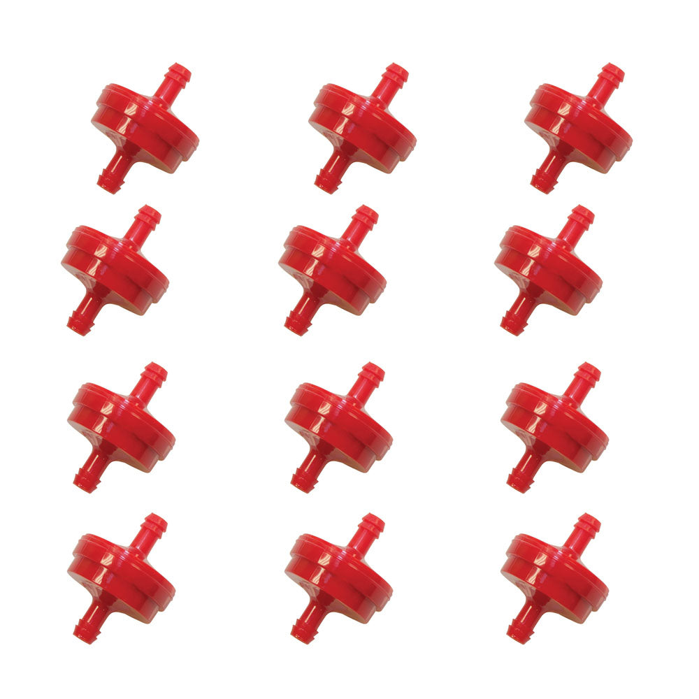 Qty 12: Inline Fuel Filters
 Fits Briggs & Stratton Replaces 1501729MA