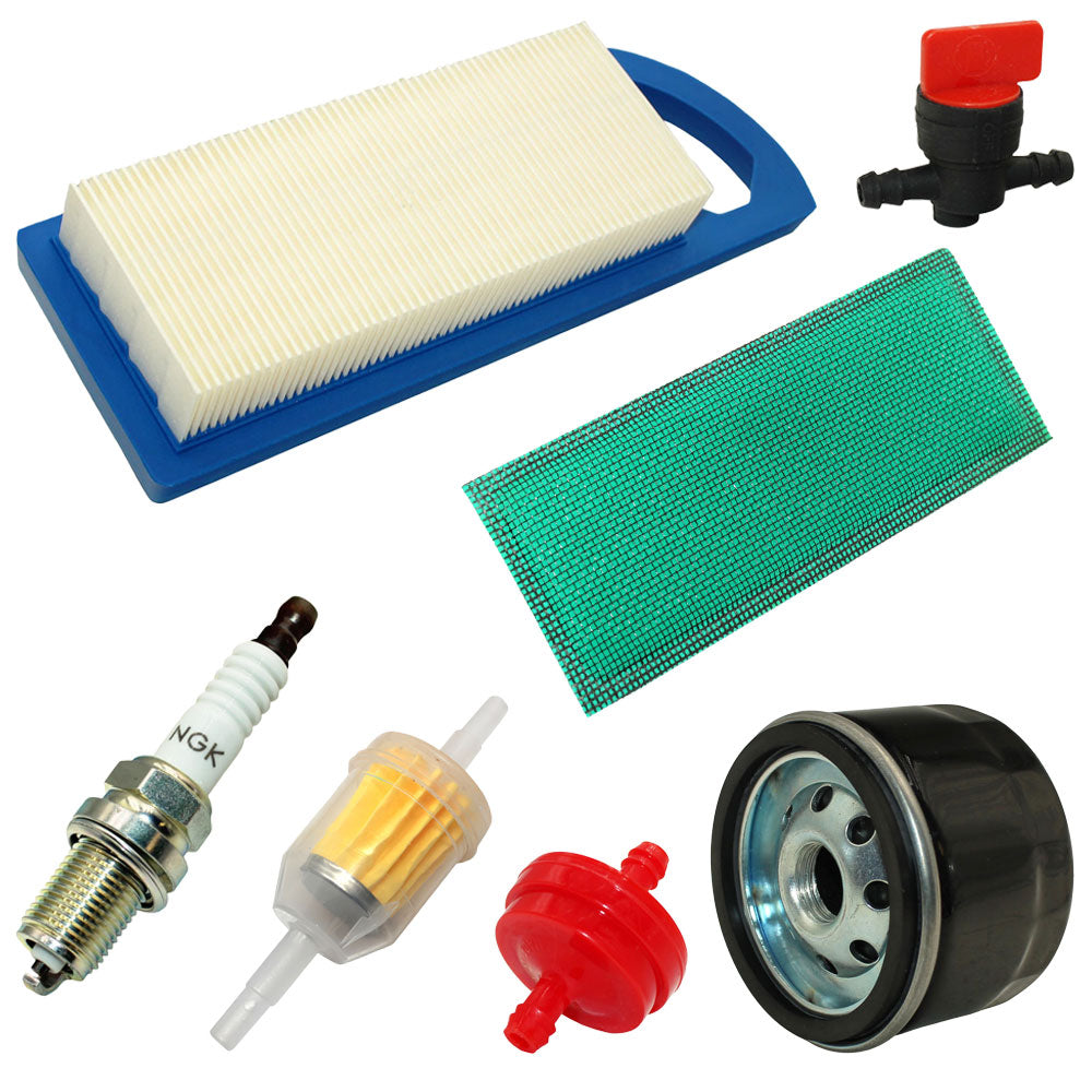 Air Filter Tune Up Kit with 496018S Spark Plug Fits Briggs and Stratton Engines