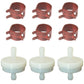 3 Fuel Filters and 6 Hose Clamps  Fits Toro Replaces 394358