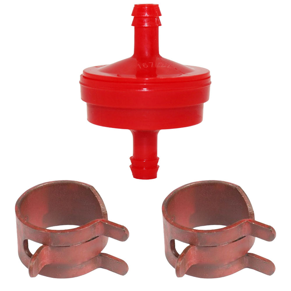 1 Fuel Filter and 2 Hose Clamps Fits Toro Replaces 42-5240