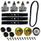 48" Deck Rebuild Kit Mulcher Blades w/ Wheels Fits John Deere Replaces 137266