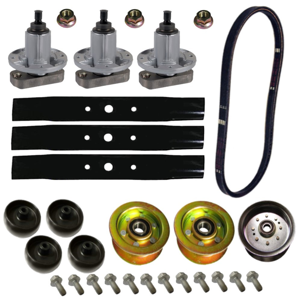 48" Deck Rebuild Kit XHT Blades w/ Wheels Fits Husqvarna Replaces 532 13 72-66