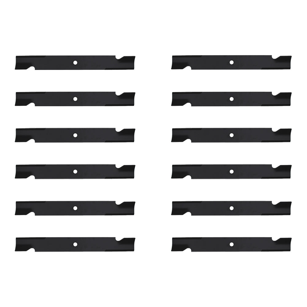 Qty 12: Notched High-Lift Mower Blade
 Fits Exmark Replaces 1-633483