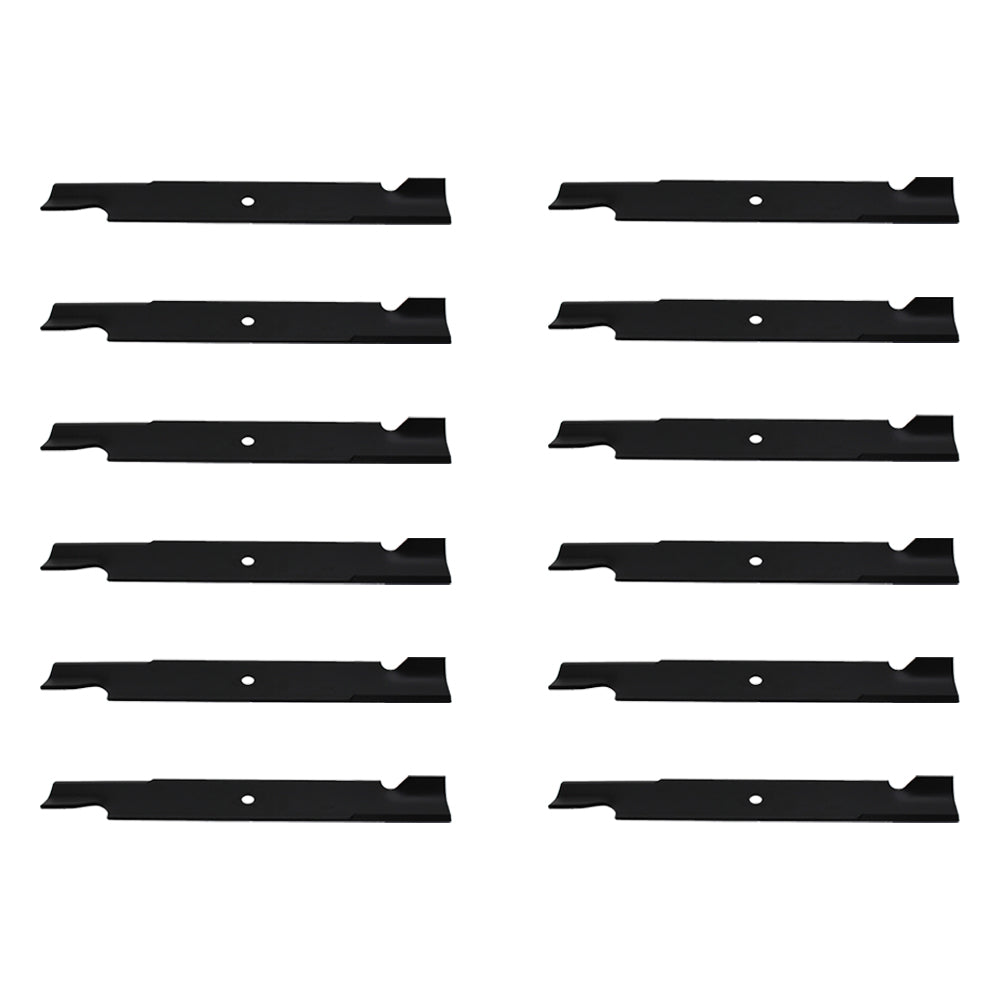 Qty 12: Notched High-Lift Mower Blade
 Fits Hustler Replaces 794685