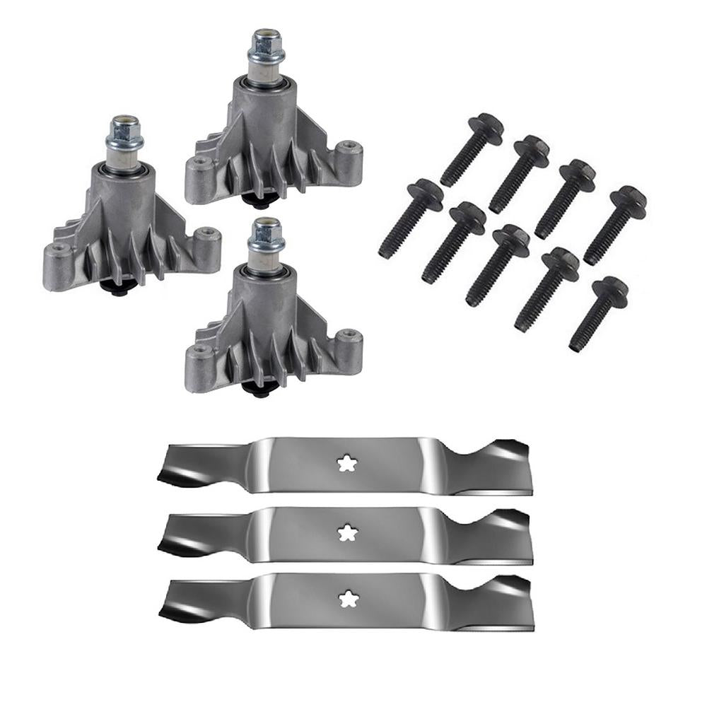 50" Blade Kit w/ Spindles & Mounting Bolts Fits Husqvarna Replaces 137380