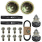 Mower Deck Rebuild Kit - Bolts Spindle Assemblies Mower Blades Belt Idler Pulley