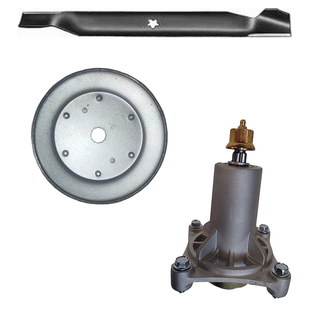 Spindle, Blade and Pulley Fits AYP Replaces 21546095