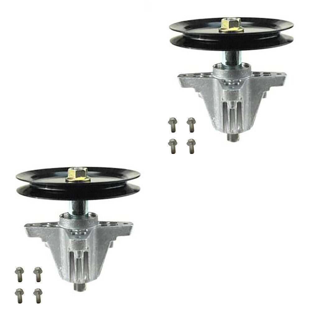 (2) Spindle Assembly w/Pulley Fits Cub Cadet LT1024 LT 1024 LT1050 SLT1554