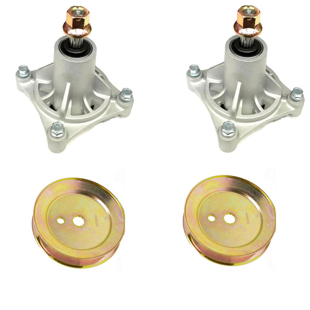 Spindle & Pulley Kit (2 Pack) Fits Hustler Raptor 42" & 52" Decks 931741 931881