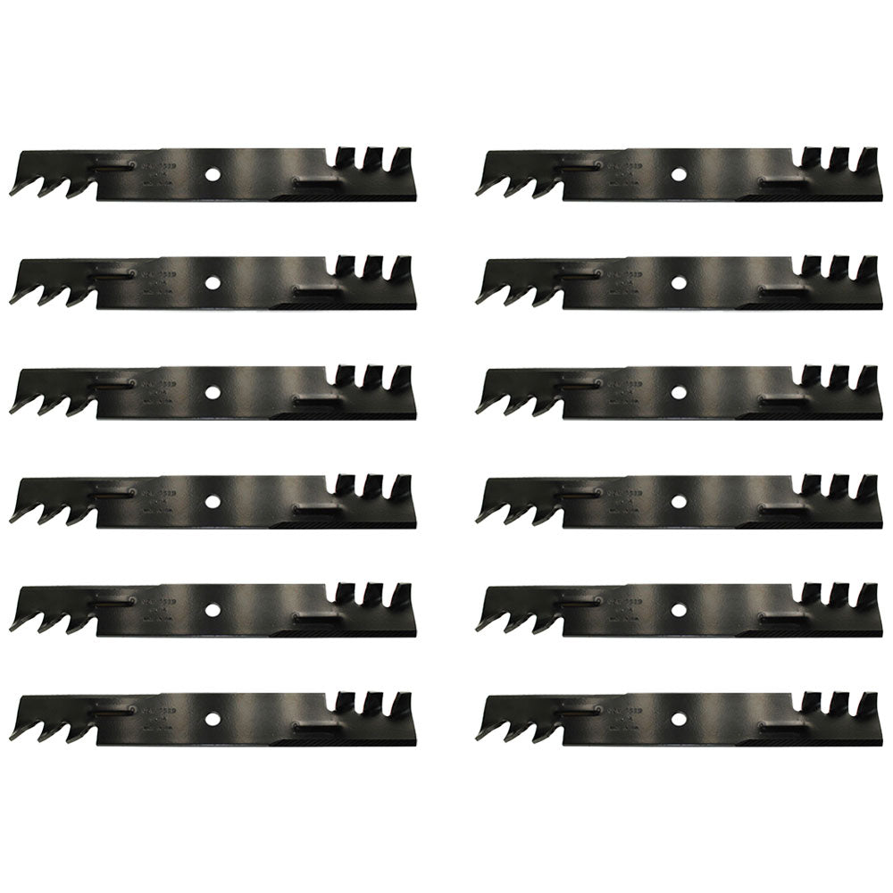 Qty 12: Toothed Mower Blades Fits Yazoo/Kees Replaces 1-7037