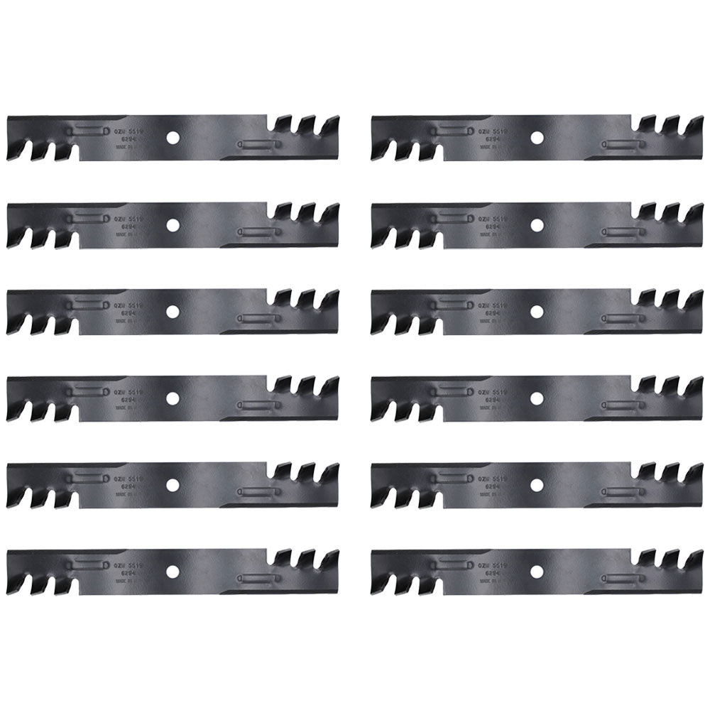 Qty 12: Toothed Mower Blades Fits Bobcat Replaces 112111-02
