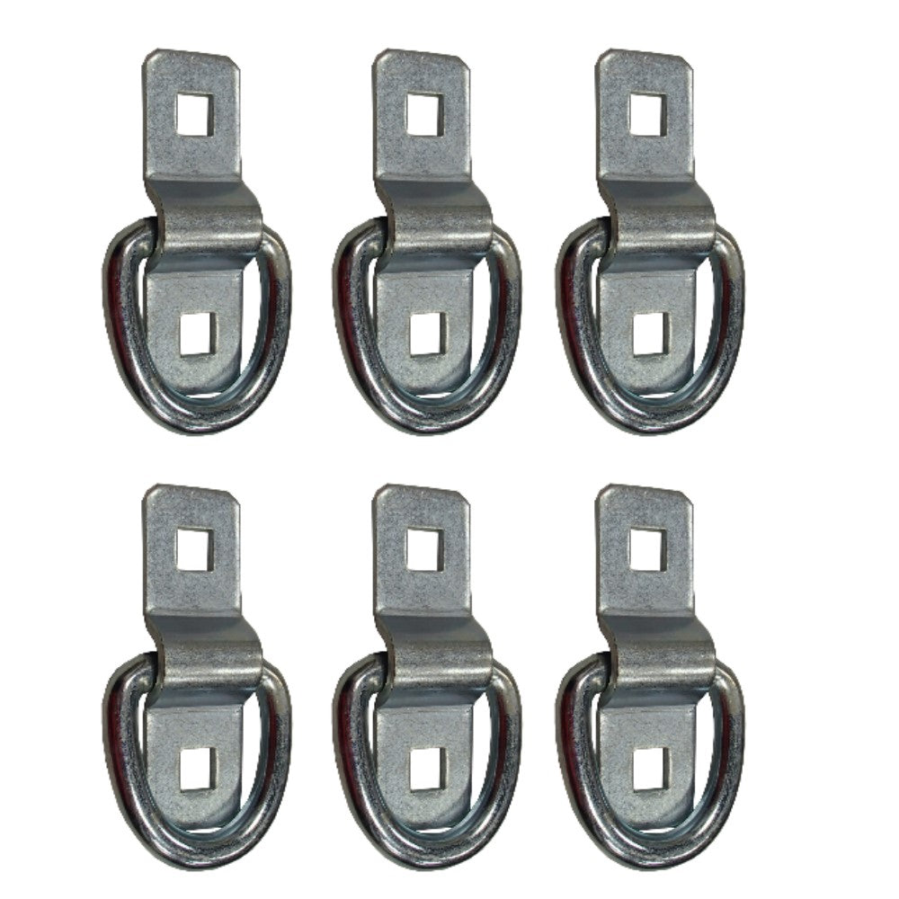 (6) D Ring 3/8"Trailer Truck Tie Down Chain Anchor Cargo Bolt On Flatbed