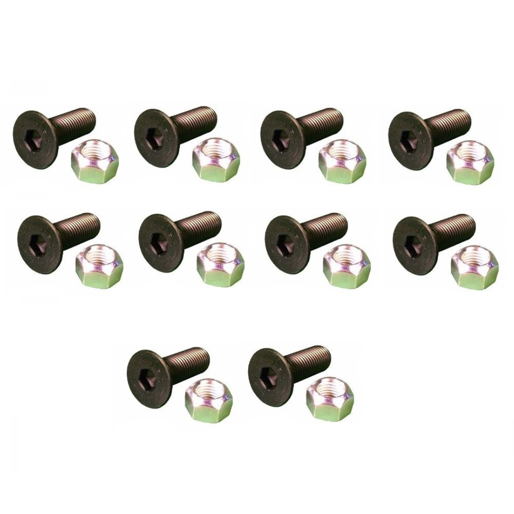 (10) Replacement Screws & (10) Replacement Nuts Fits CAT Models 5/8" x 2.5"