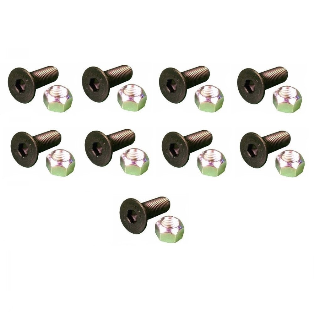 (9) Replacement Screws & (9) Replacement Nuts Fits CAT Models 5/8" x 2.5"