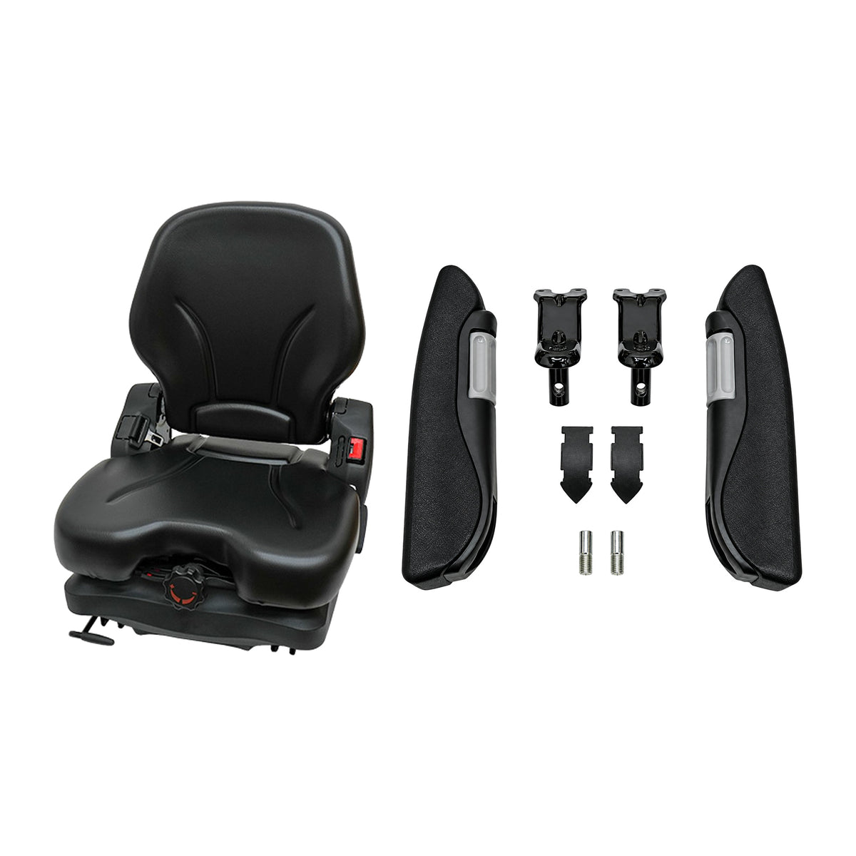PV9003 HD Low-Profile Suspension Seat with Armrest Set Fits Universal Products