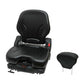 Heavy Duty Low-Profile Suspension Black Vinyl Seat with Matching Upper Backrest