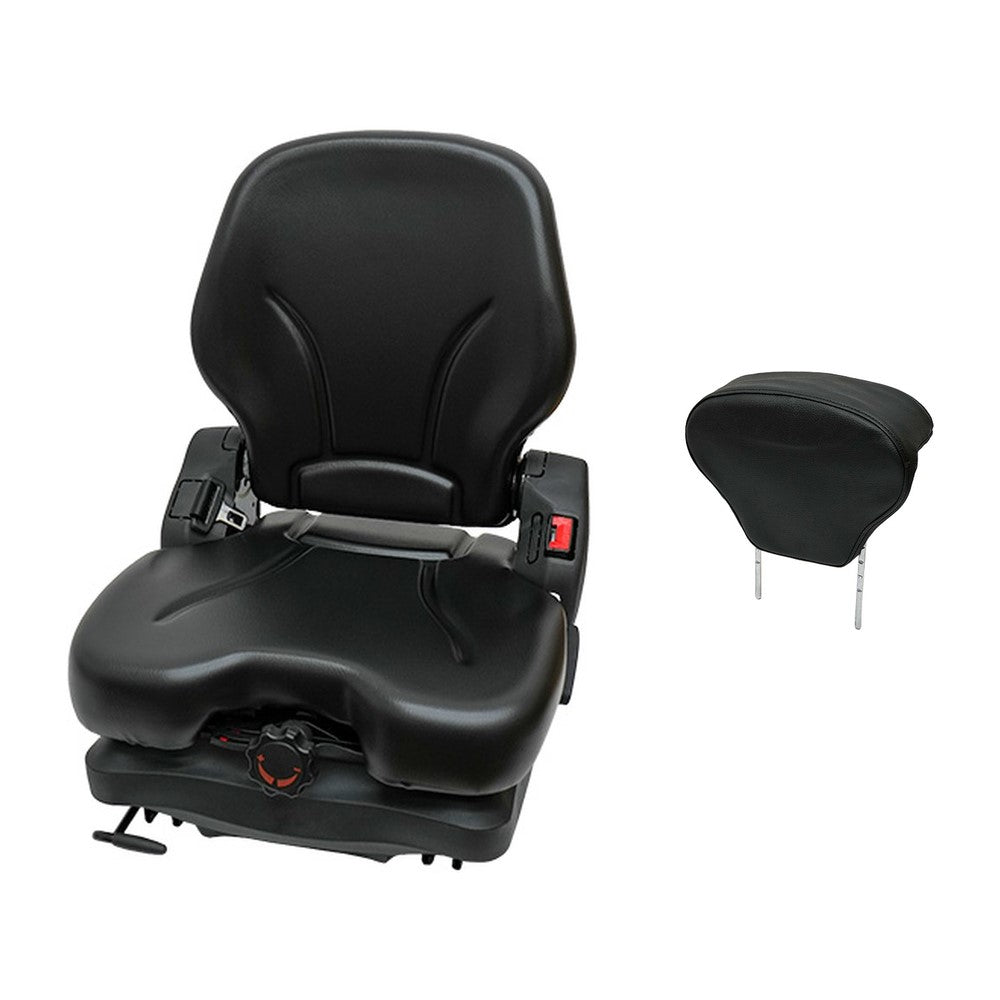 HD Low-Profile Suspension Seat w/ Matching Upper Backrest Fits New Holland L150