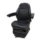 HD Black Vinyl Mechanical Suspension Seat with Headrest for Backhoe Loaders