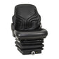 Premium Heavy-Duty Black Vinyl Mechanical Suspension Seat with Matching Headrest