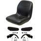 102707301CC Black High Back Seat Flip Up Arm Rests Fits Bobcat